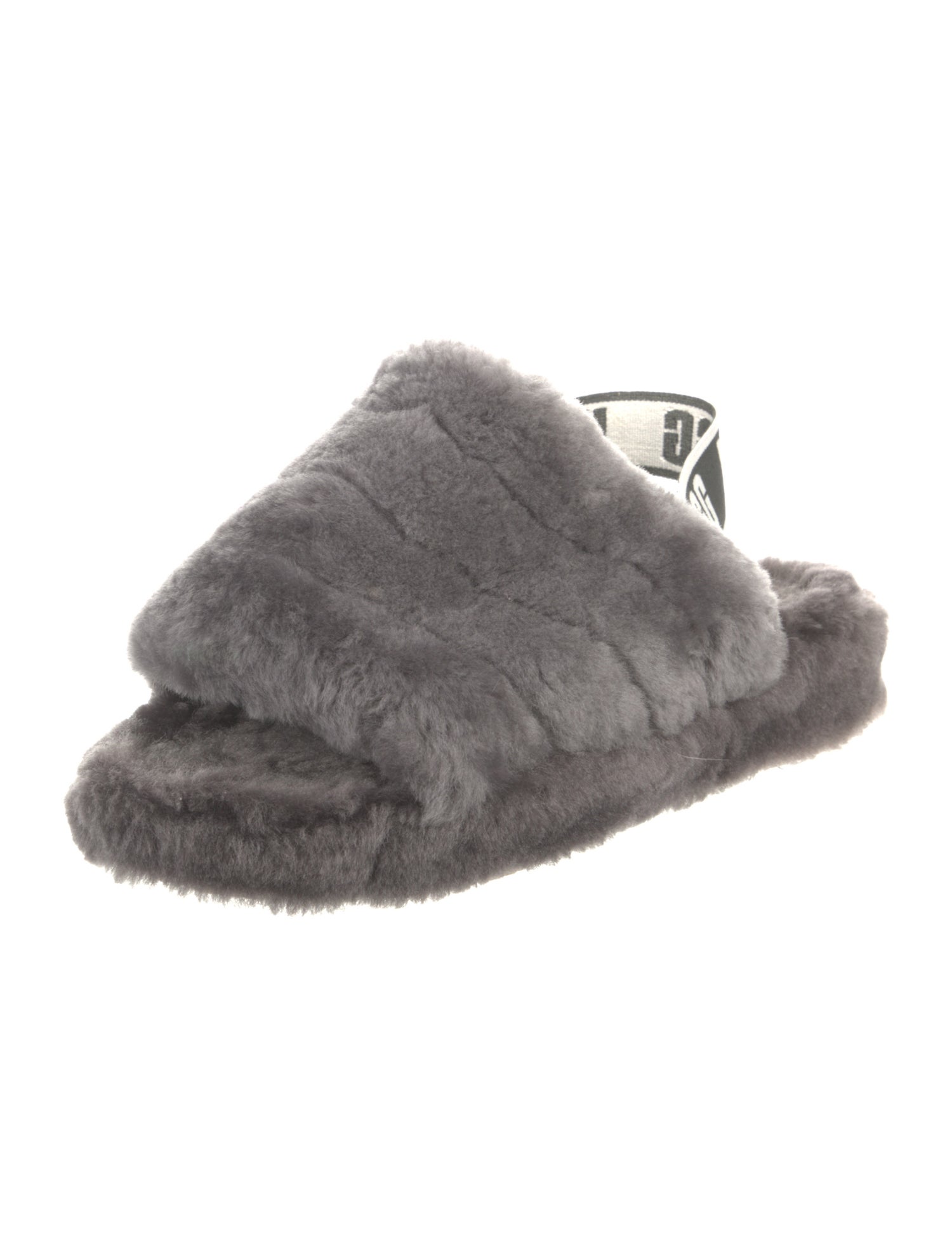 UGG Lambswool Graphic Print Slingback Flats